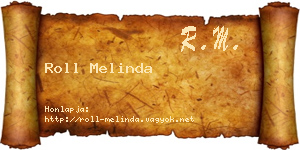 Roll Melinda névjegykártya